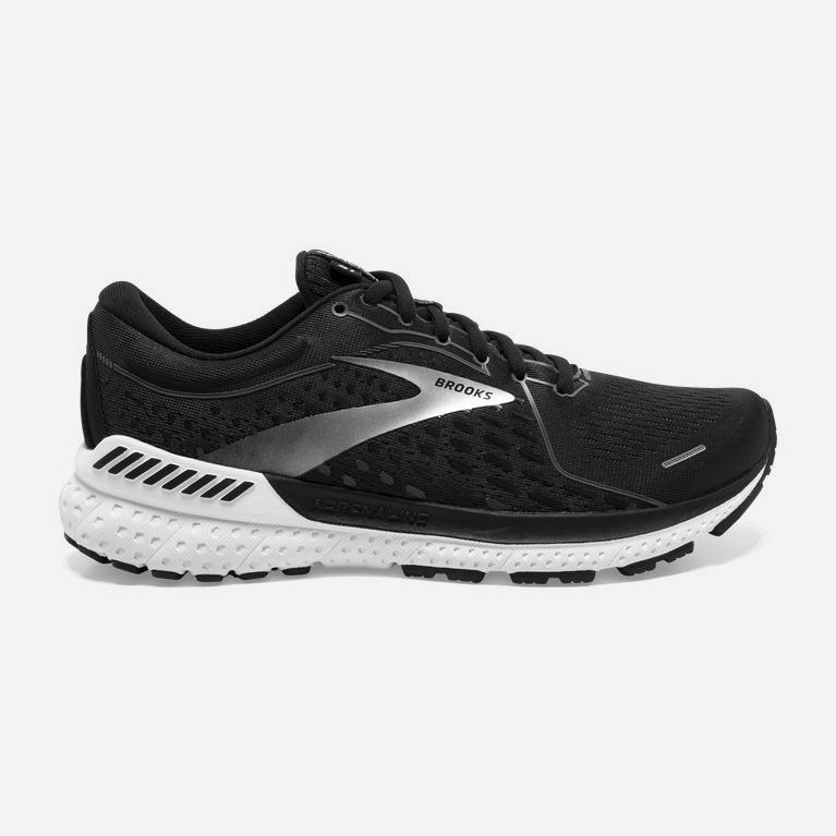 Brooks Women's Adrenaline Gts 21 Walking Shoes Singapore - Black Pearl/White (09638-OMPW)